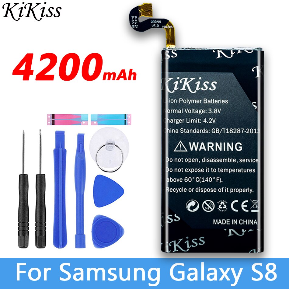 Free tool KiKiss Battery For Samsung Galaxy S8 / S8 Plus S8+ Mobile Phone Battery EB-BG950ABE / EB-BG955ABE SM G950 G955 Battery: S8 EB-BG950ABE