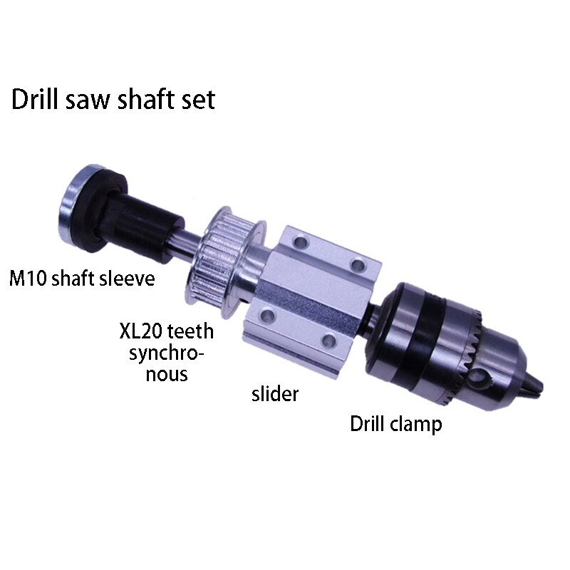 Diy Houtbewerking Snijden Slijpen Spindel Trimmen Riem B12 Boorkop Set Kleine Draaibank Accessoires Voor Tafel Saw