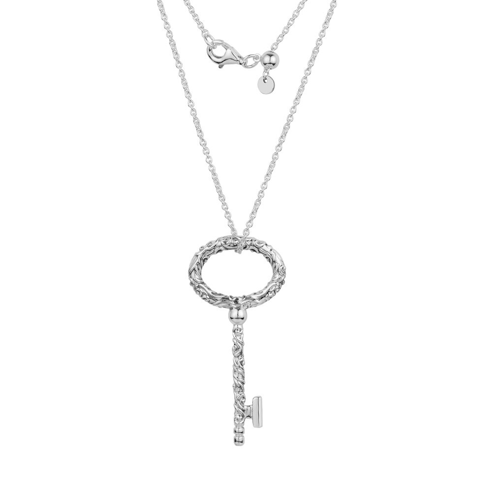 Necklaces & Pendants Regal Key Necklace Pendant Sterling-Silver-Jewelry Silver 925 Original Pingente Women