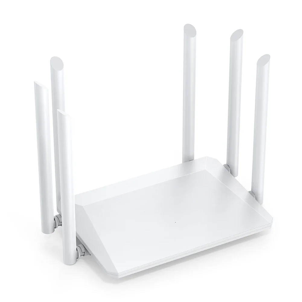 Router 1200M router bezprzewodowy antena zewnętrzna Modem Router szeroki zasięg wzmacniacz WiFi 2.4GHz Home Office wzmacnianie sygnału: green / Wtyczka amerykańska