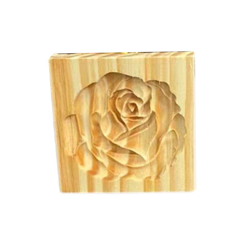 3D Houten Bakvorm Cookie Biscuit Druk Stempel Mallen Prachtige Levendige Patroon Bakvorm Dennenappels Bloemen Windmolen: Rose