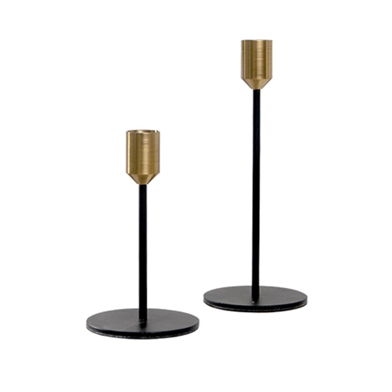 Chandelier doré avec métal noir, Style moderne, décoration de Bar, fête, maison, chandelier, bougeoirs: Two type