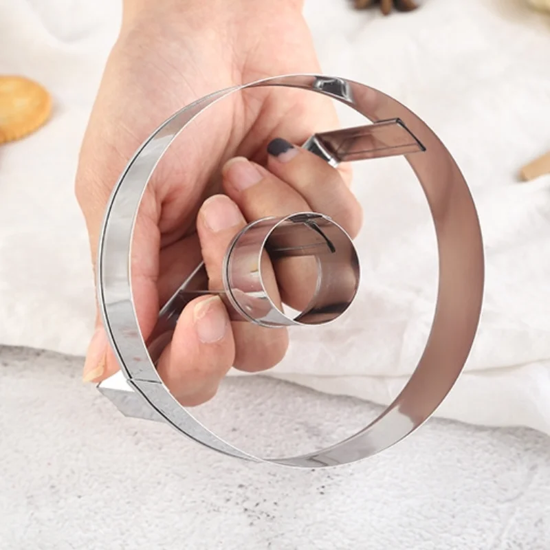 Molde para rosquillas de acero inoxidable DIY, herramientas para decorar pasteles, postres, cortador de pan, herramienta de molde para hornear en la cocina