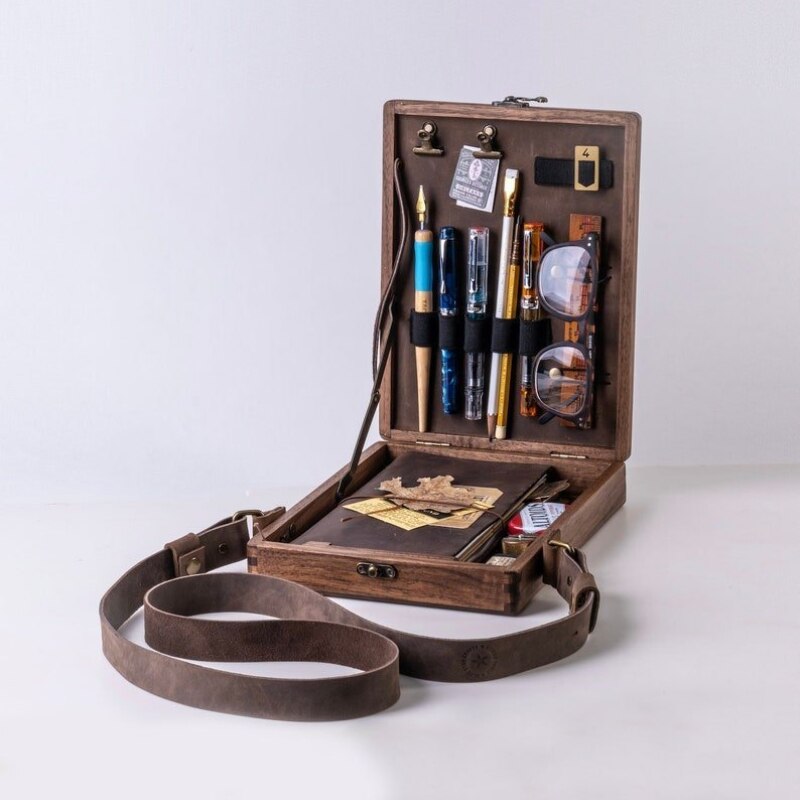 Writers Messenger Wood Box Writer Messenger Wooden Box Wooden Box Satchel Storage Wooden Box