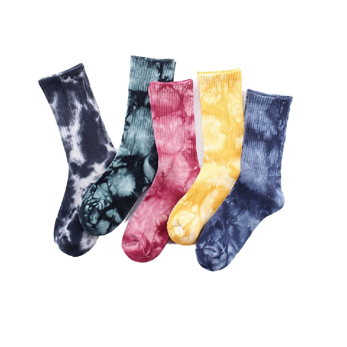 1 Paar Kinderen Korte Sokken Tie-Dye Patroon Midden Tube Kids Sokken Gedrukt Breien Sokken Moeder Baby Supply