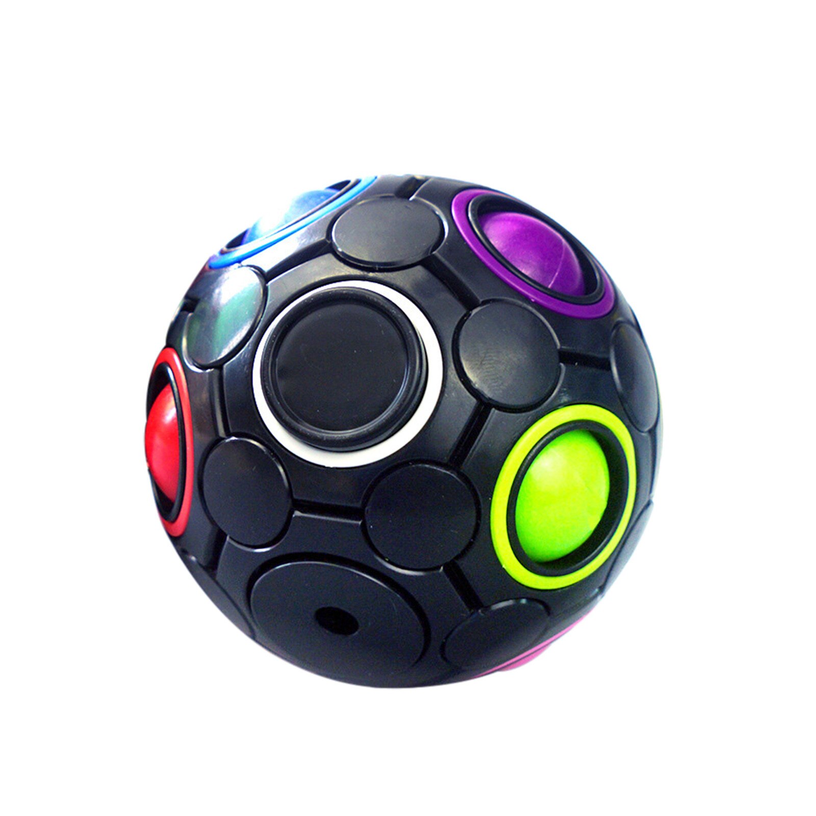 Regenboog Puzzel Bal Cube Magic Rainbow Bal Puzzel Bundel Stress Fidget Ball Brain Teasers Spelletjes Fidget Speelgoed Voor Kinderen Set van 2: A