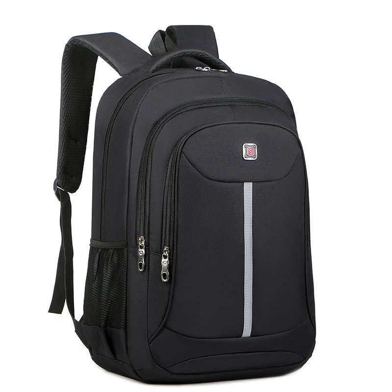 Casual Men's Backpack Men Bag Lightweight Nylon Fabric Travel Backpack School Bag Large Capacity Men's Laptop Backpack: Beige