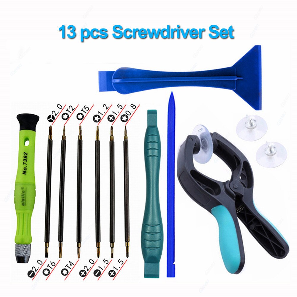 25 in 1 Smartphone Repair Tools Set With Repair Insulation Pad Screwdriver Kit For Xiaomi Samsung S7 S6 Cell Phone Repair Kit: 12PCS