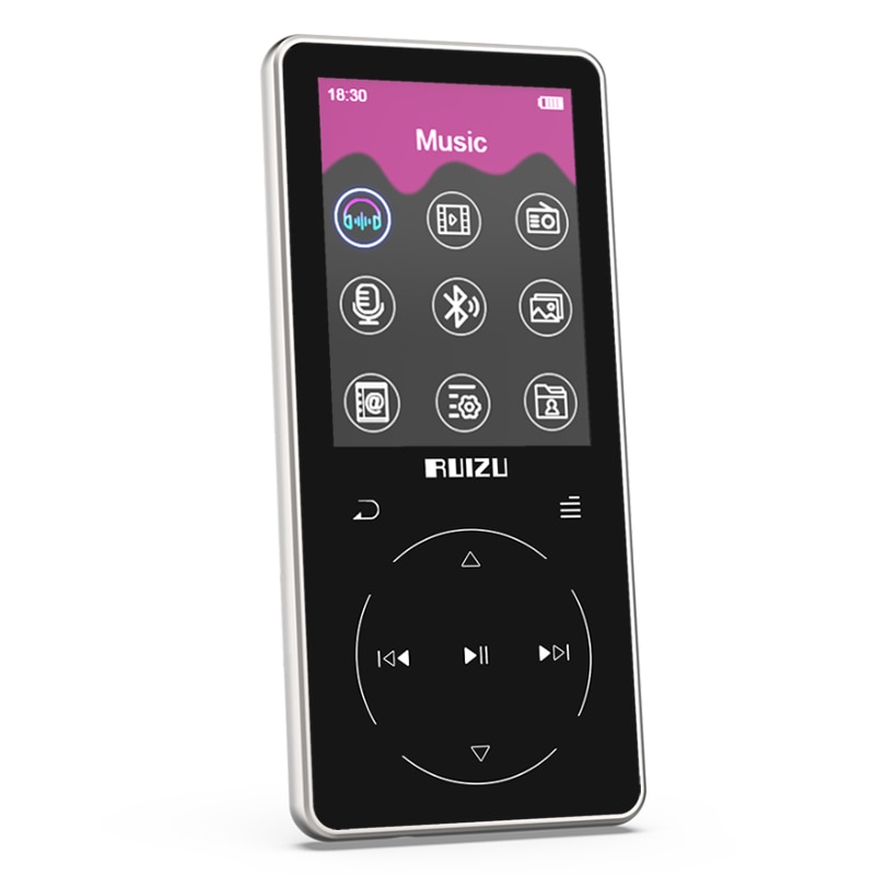 Nuovo Metallo RUIZU D16 Portatile Bluetooth Lettore MP3 Schermo da 2.4 pollici 8gb/16gb HiFi Giocatore di Musica di Sostegno FM, la registrazione, E-Book,Video
