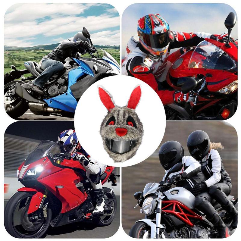 Motor Grappige Cartoon Pluche Helmen Beschermende Motorhelmen Covers Volledige Gezichtshoezen Voor Creatieve Helmen Feesten
