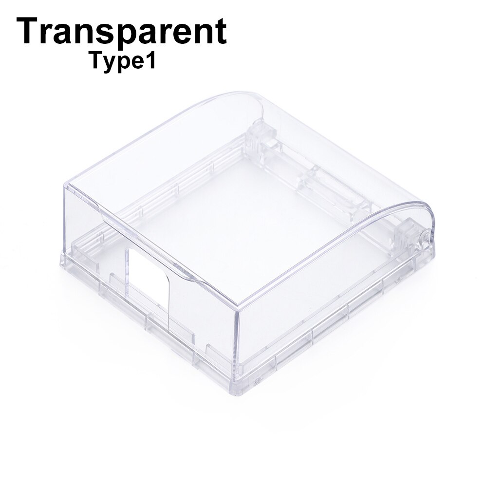 86 Type Self-Adhesive Wall Socket Waterproof Box Electric Plug Cover Bathroom Wall Switch Protection Cover Socket Box: T1