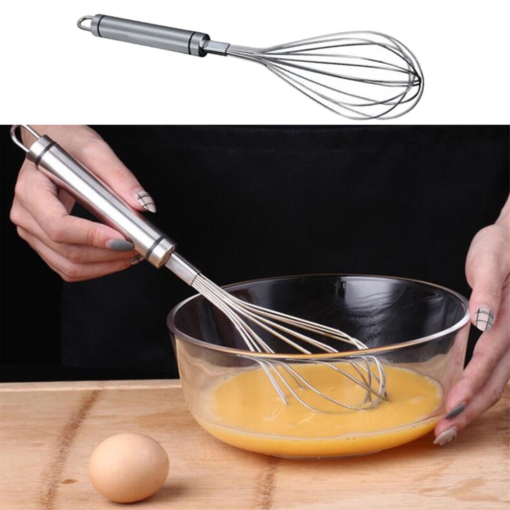 Rostfri visp 29.5cm ballongtråd äggvisp för bakning vispning