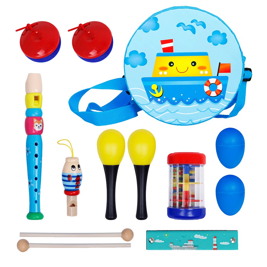 Tambourin Hochet Bois 2 Pièces – Jouet Musical Pour Bébé Dès 6 Mois !