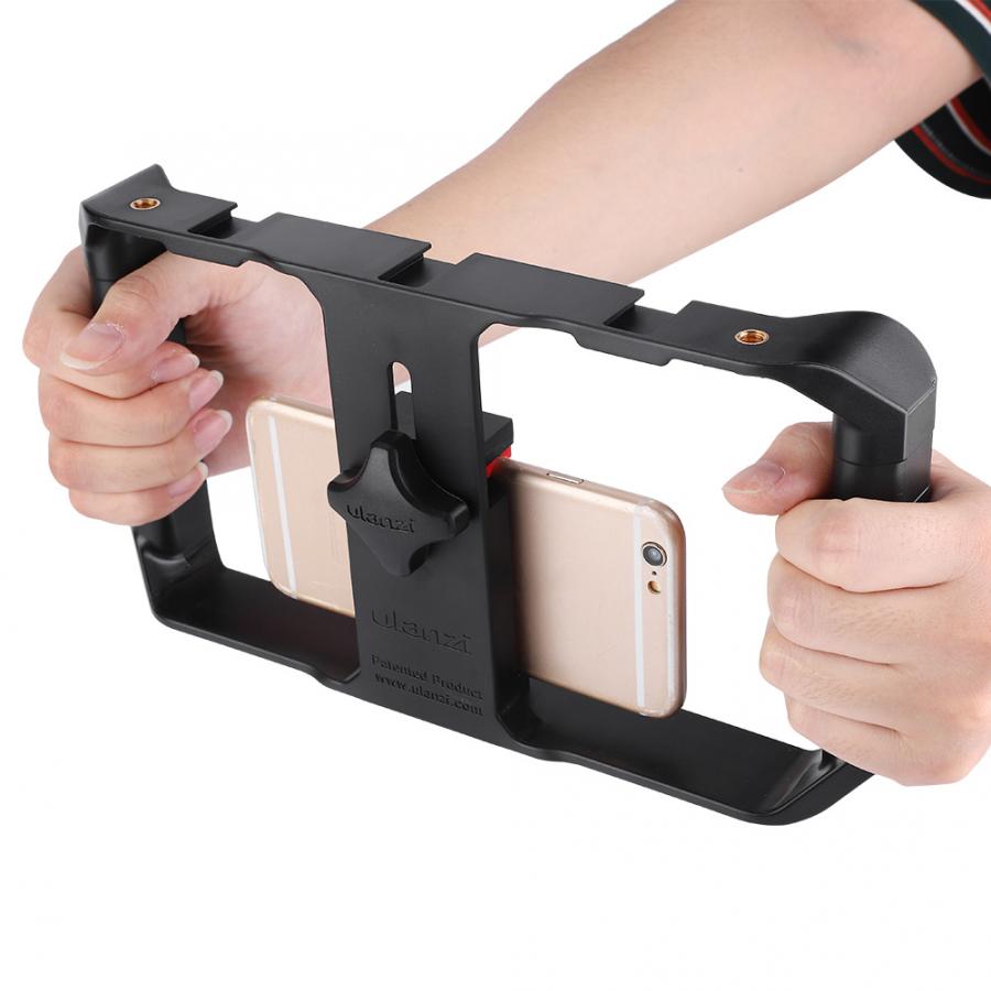 Ulanzi u-rig Pro, soporte de vídeo para teléfono inteligente con 3 soportes para Zapata, estuche estabilizador de mano, Marco estabilizador para teléfono