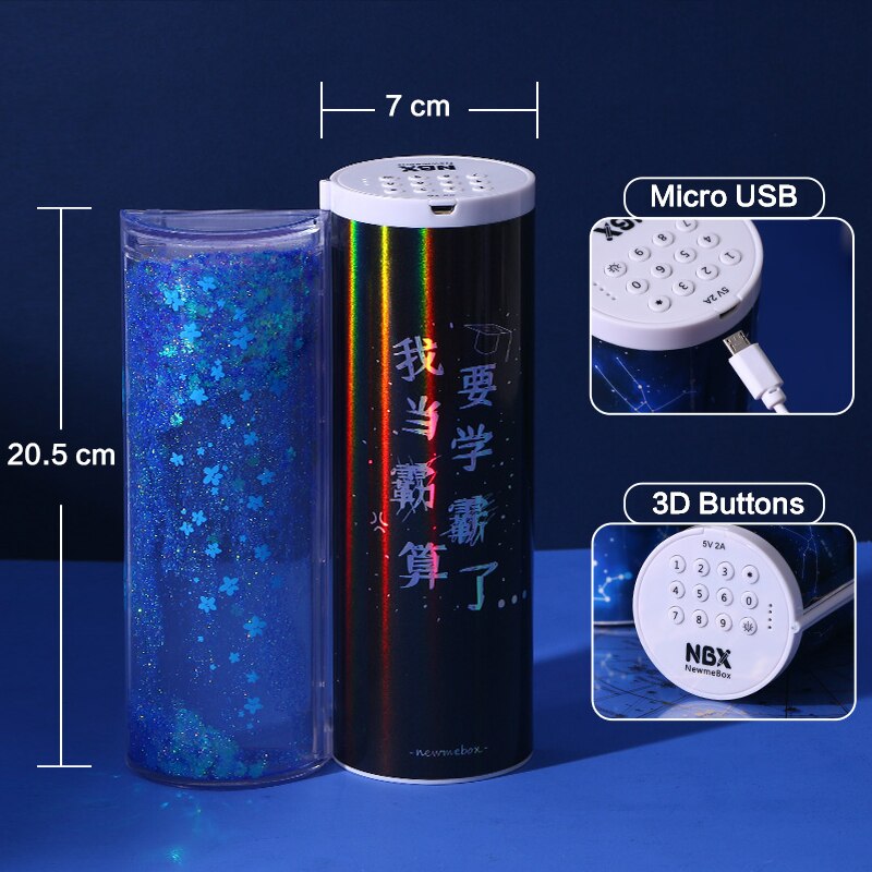 NBX zamek elektroniczny kod piórnik hasło piórnik Anime stacjonarne ruchome piaski pudełko na długopis robić przyborów szkolnych chłopiec dziewczyny prezent: Super scholar