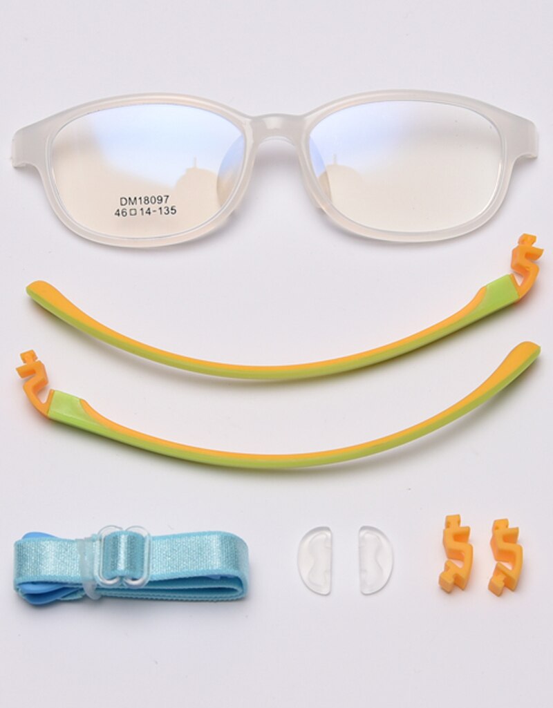 Peekaboo silicone square glasses for kids TR90 frame blue pink girl optical glasses frame for children accessories for students: clear yellow green