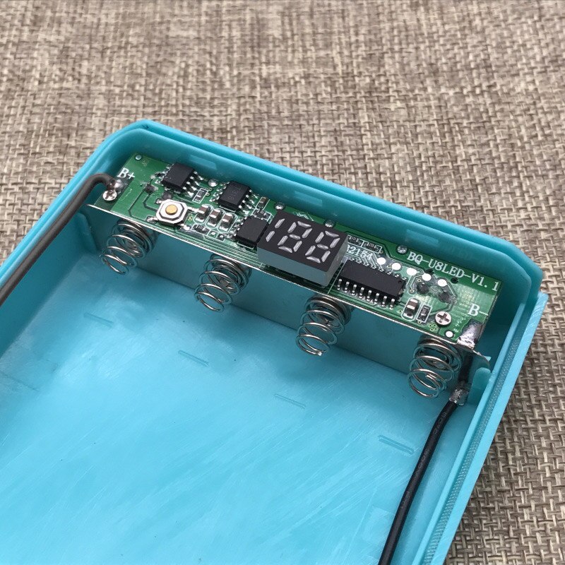 Diy 8 batterijlader powerbank box plastic behuizing type 18650 micro dubbele usb-poort display powerbank box zonder batterij