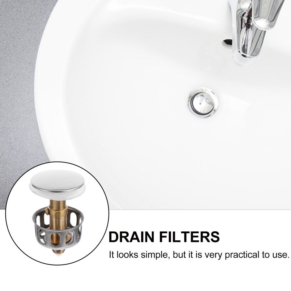 2pcs Basin Sink Drain Stopper Bathroom Strainer Wash Basin Bounce Drain Filter