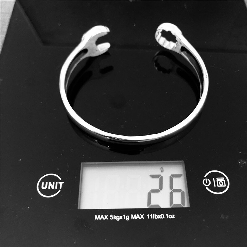 brazalete llave inglesa 316L de acero inoxidable Cool de pulido llave pulsera