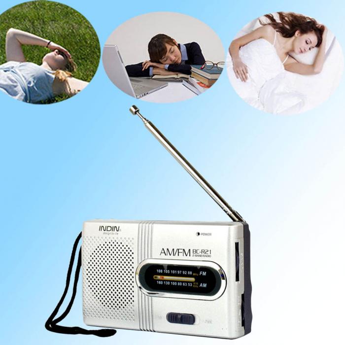 Draagbare Fm Radio Mini Verstelbare Am/Fm Radio Telescopische Antenne Radio Pocket Wereld Ontvanger Speaker Voor