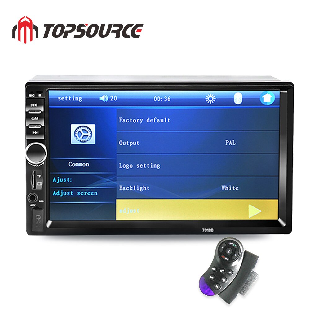 Topsource 7018b 7 tums bluetooth audio pekskärm bilradio bil audio stereo bil  mp4 mp5 spelare usb support för sd/mmc: Styrning