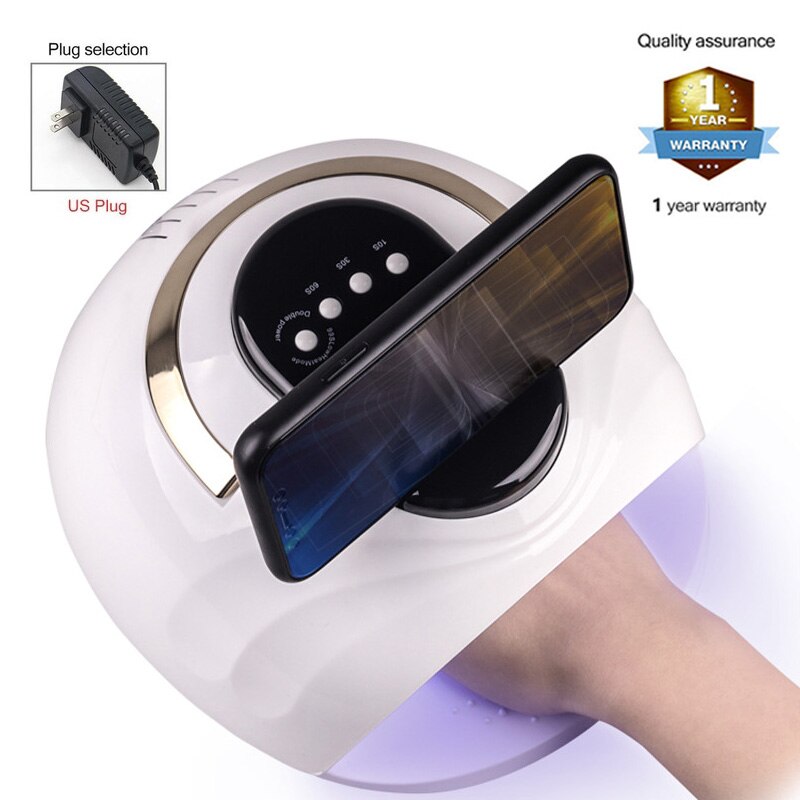 XZM-Lámpara de uñas LED UV de alta potencia, geles Unhas, 42 LED, secador de uñas, herramientas de curado rápido, luz de Gel, 168W: m5plus white-us