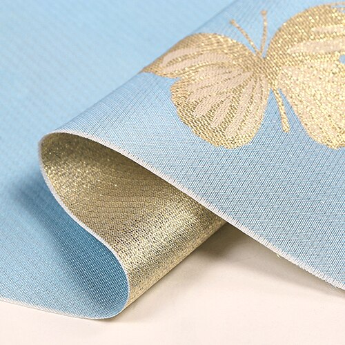 Begrænset fransk stereo jacquard kjole stof tapet tapet satin sommerfugl guld sprødt garn farvet lys klud