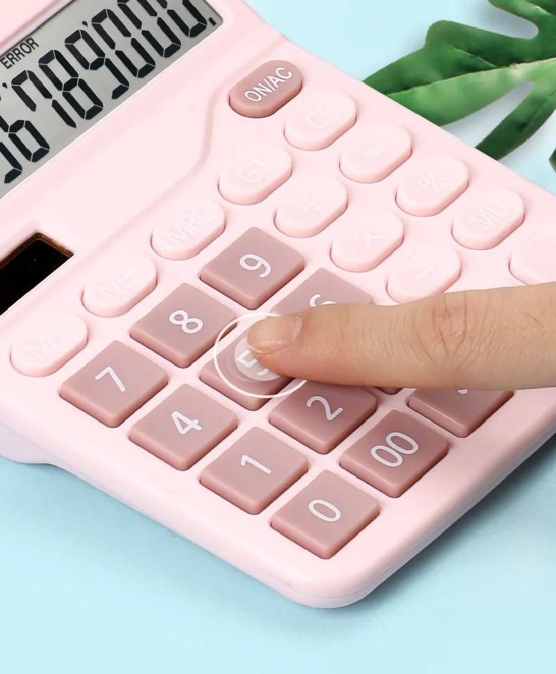 12 Bit Large Lcd Display Solar And Battery Dual Power Desktop Calculator Standard Functional Calculator Suitable For Home Office
