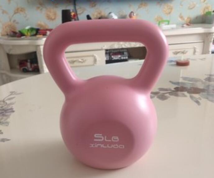 5 lbs 2.3kg fitness kedel bell pot bell kettle-bell øvelse kettlebell swing: Lyserød
