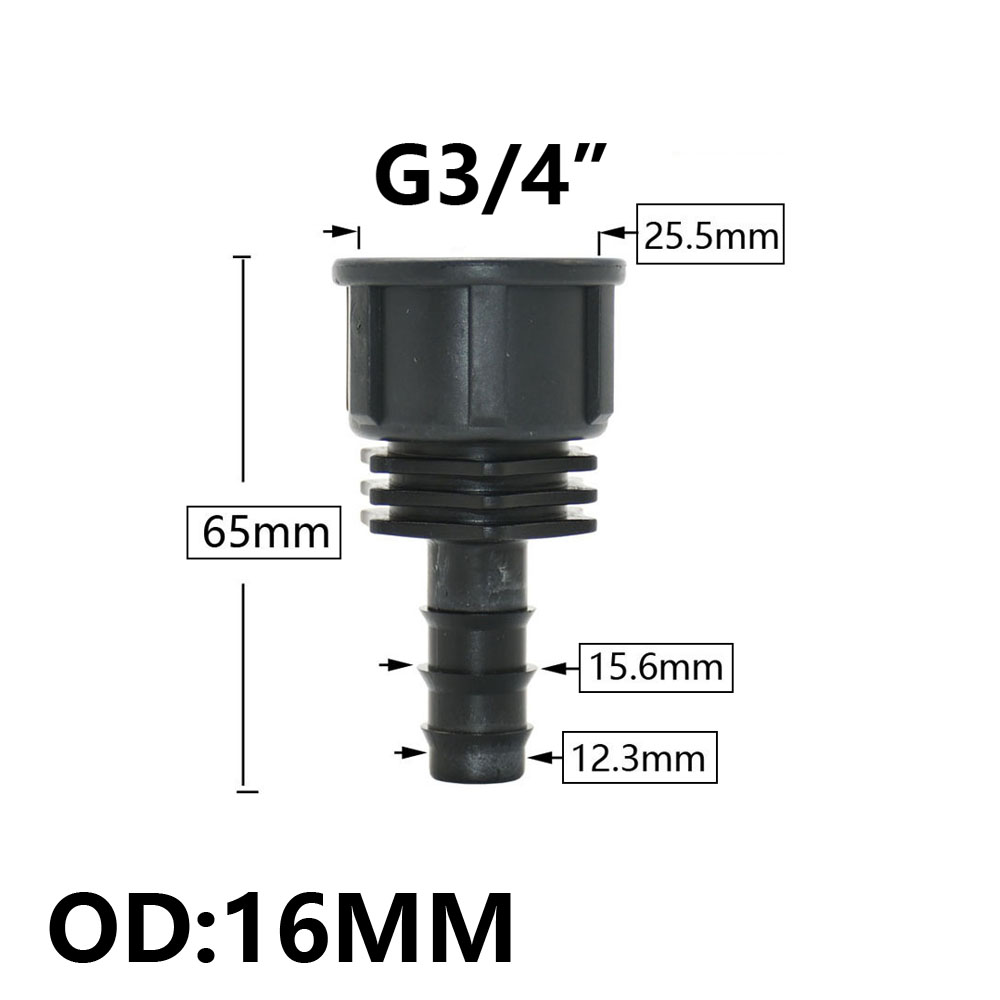 5pc 16/20/25/32mm Garten Schlauch PE Rohr Widerhaken Anschluss 1/2 3/4 1 "Gewinde gerade Ellenbogen Koppler passend zu Bauernhof Bewässerung Gelenke