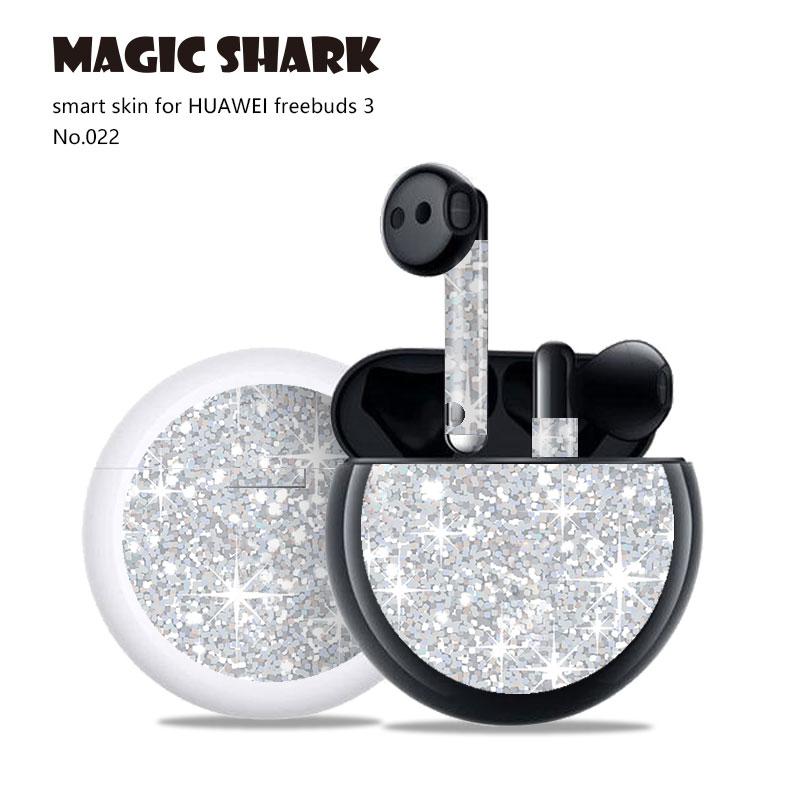 Magic Shark 2.5D pcv malowanie czaszka diabeł naklejki skóry pokrywa Film Case dla HUAWEI Freebuds 3: 022