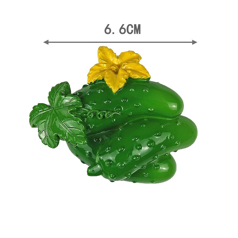 Home Decoration RefrigeratoR Sticker 3D Celery Radish Mushroom Potato Broccoli VegetablesPolyresin Fridge Magnet: Black