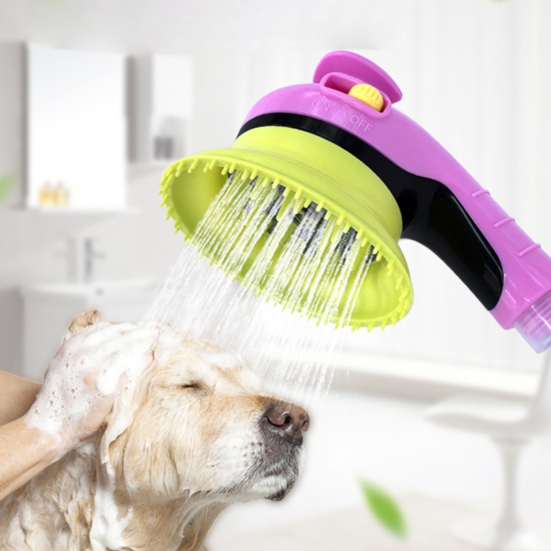 Kæledyr sprøjte hvalp hunde katte vasker pleje badning massage børste håndholdt bruser 5 farve