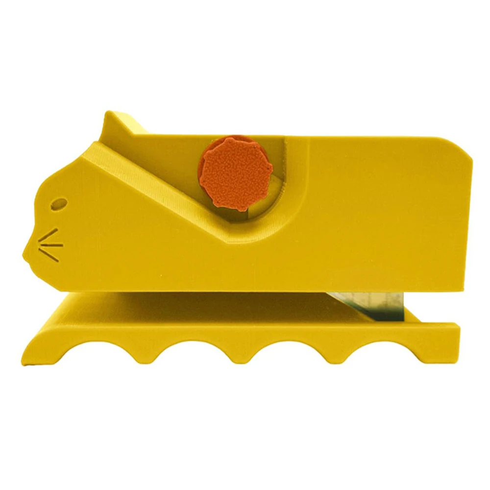Herramientas de corte de mano, cortador de cartón para rascadores de gatos, cortador de cartón bonito y , cortador de tablero de tarjetas impreso 3D portátil: YELLOW