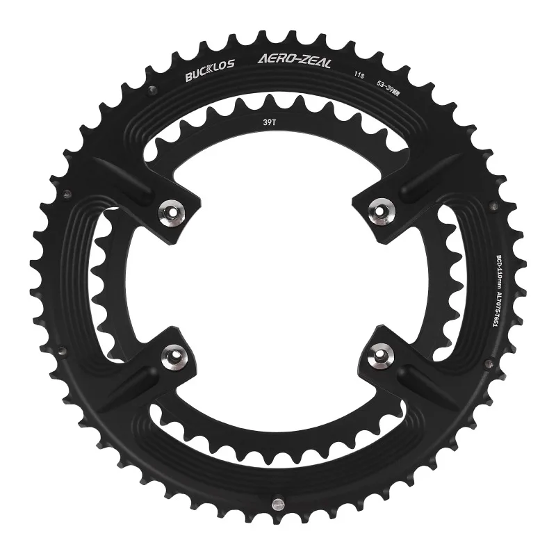 Plato de bicicleta BUCKLOS 110 BCD, plato de bicicleta de carretera de doble velocidad 34T 36T 39T 50T 52T 53T, rueda de cadena de bicicleta para pieza de bicicleta SHIMANO