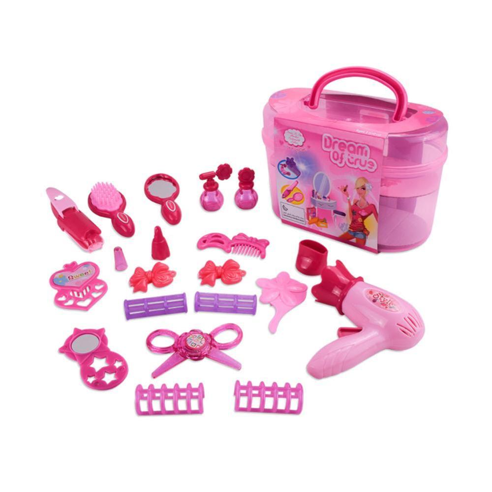 Mode Meisje Schoonheid Salon Accessoires Kinderen Games Speelgoed Simulatie Föhn Spelen Dressing Beauty Sieraden Set