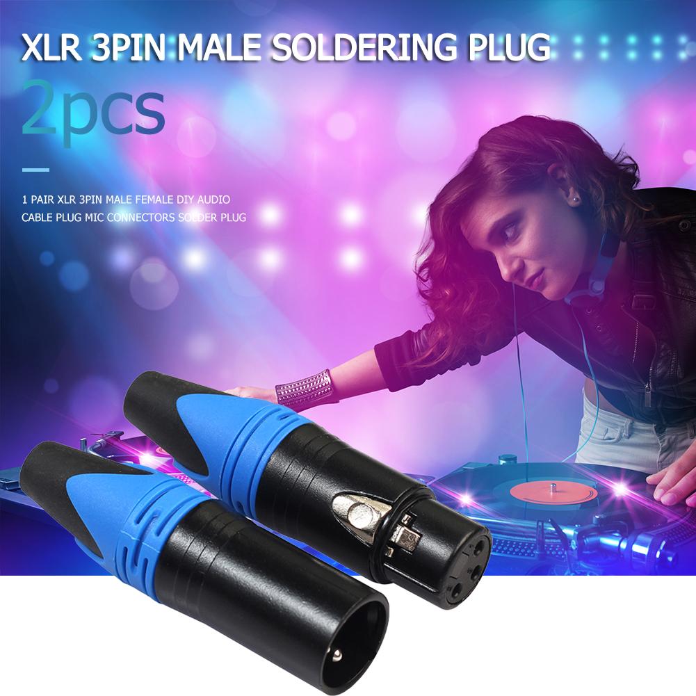 2 pièces boîtier en alliage de Zinc XLR 3 broches mâle femelle adaptateur Audio connecteur pour les produits Mic appartiennent au positionnement haut de gamme