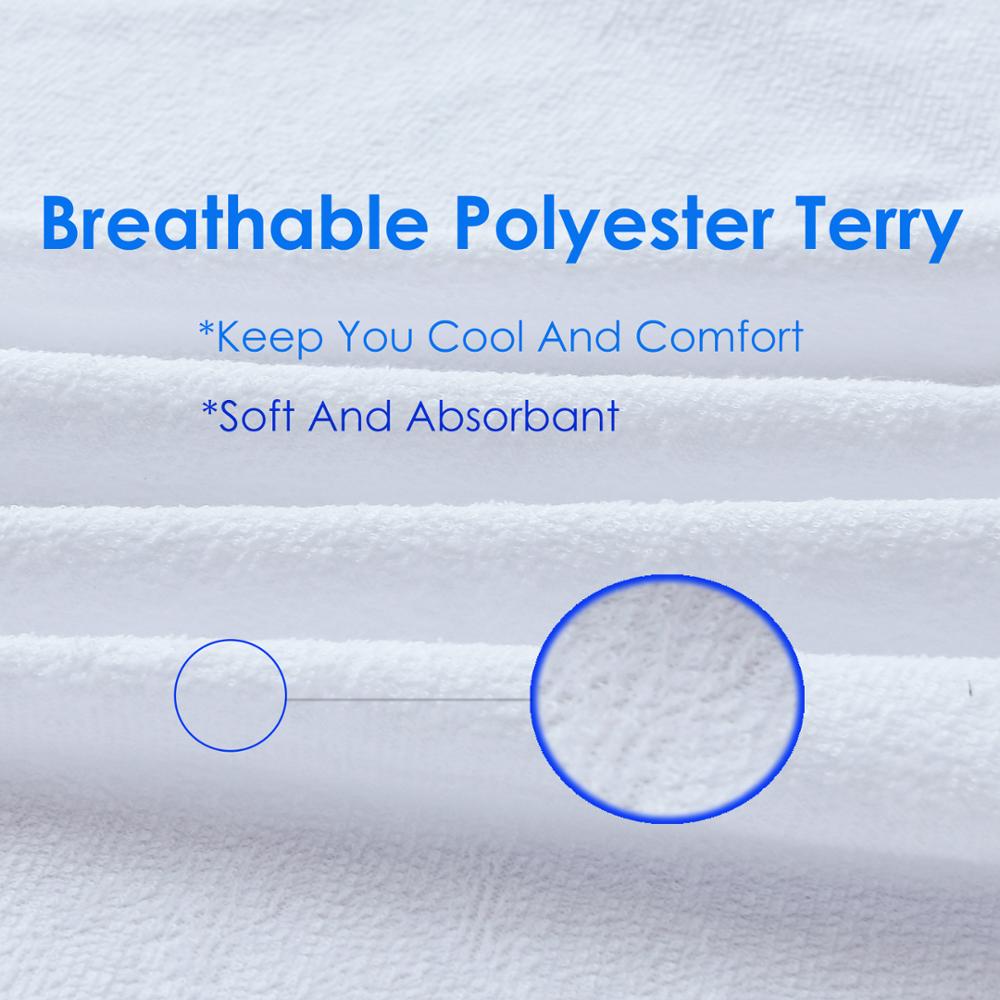 IROYAL 160X200 Badstof Lakens Waterdichte Matras Pad Wit Matras Protector Cover Anti Huisstofmijt voor Russische Bed bug Shield