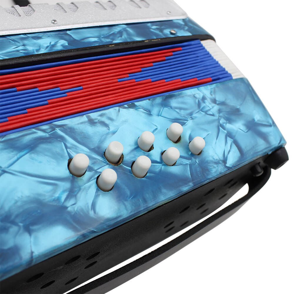 Mini 17-Key Accordion Durable 8 Bass Accordion Educational Musical Instrument Toy for Amateur Beginner Best