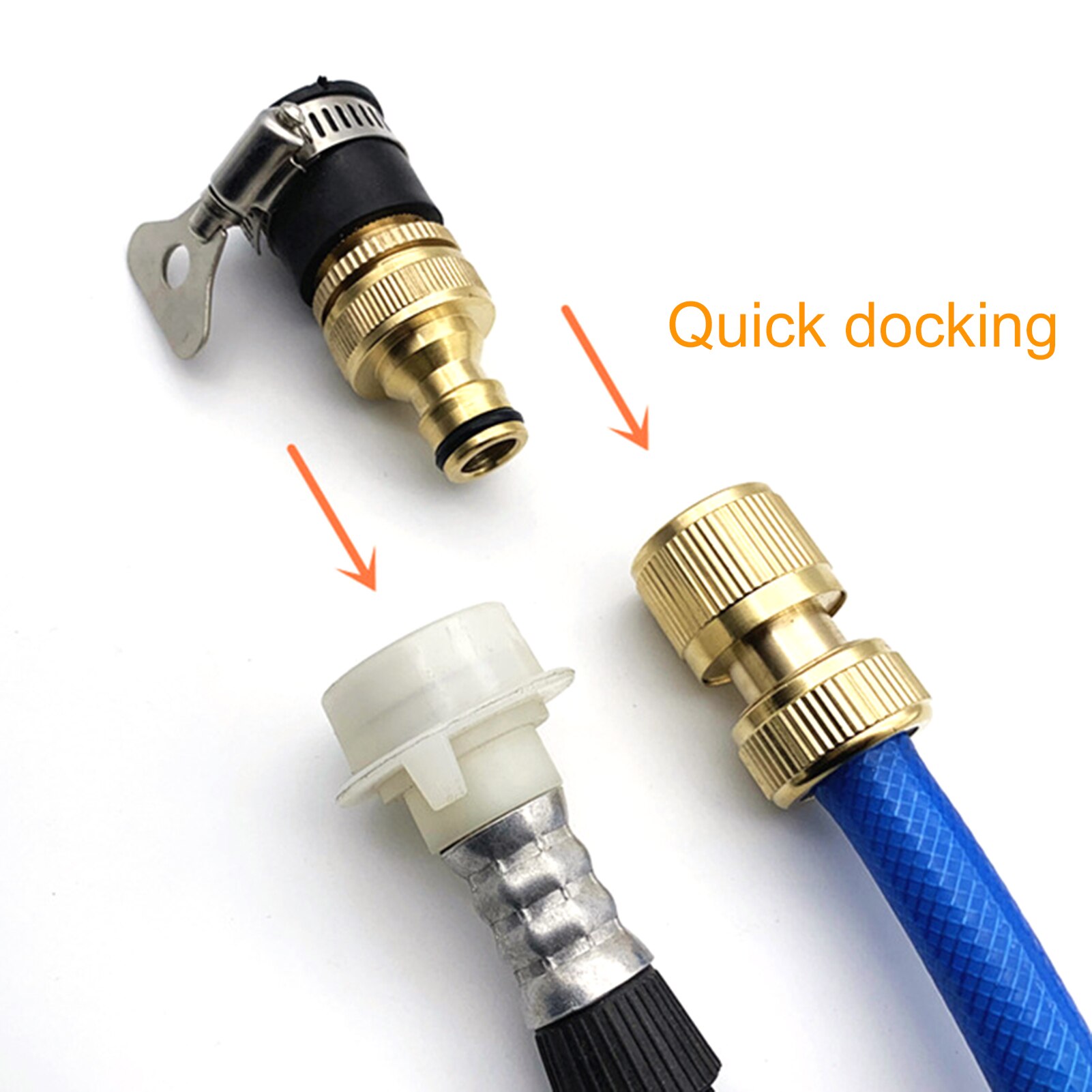 Brass Hose Connector Garden Hose Coupler Quick Connect Fitting Suitable for connecting 15mm to 23mm