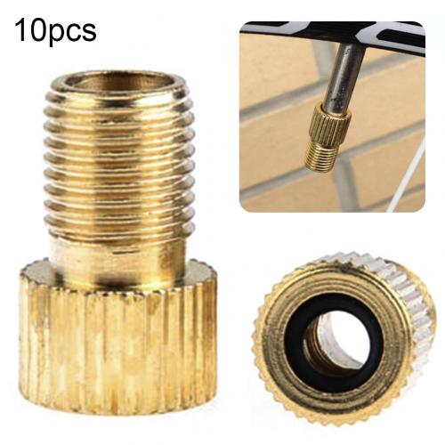 10 stk sykkel messing fransk presta til schraders amerikanske ventiler konverter adapter konverter adapter sink legering reparasjonsverktøy: Default Title