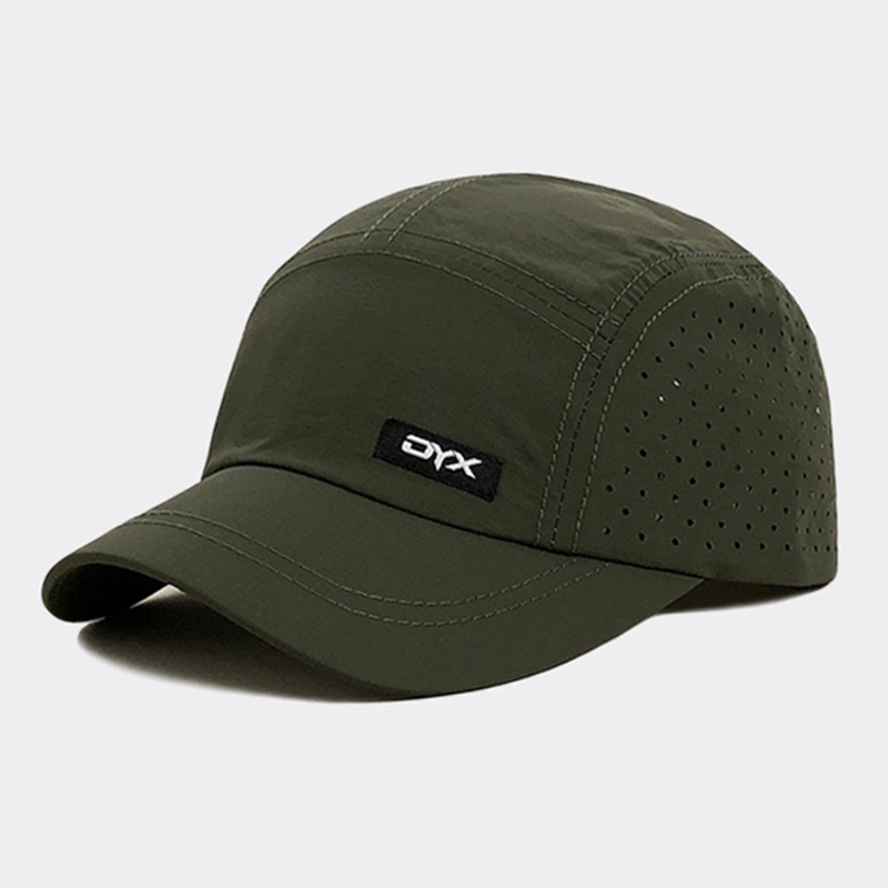 Een herenpet met korte rand, zomerstijl, ademende en sneldrogende honkbalhoed, lichtgewicht soft-top eendenbekpet voor dames: Army Green