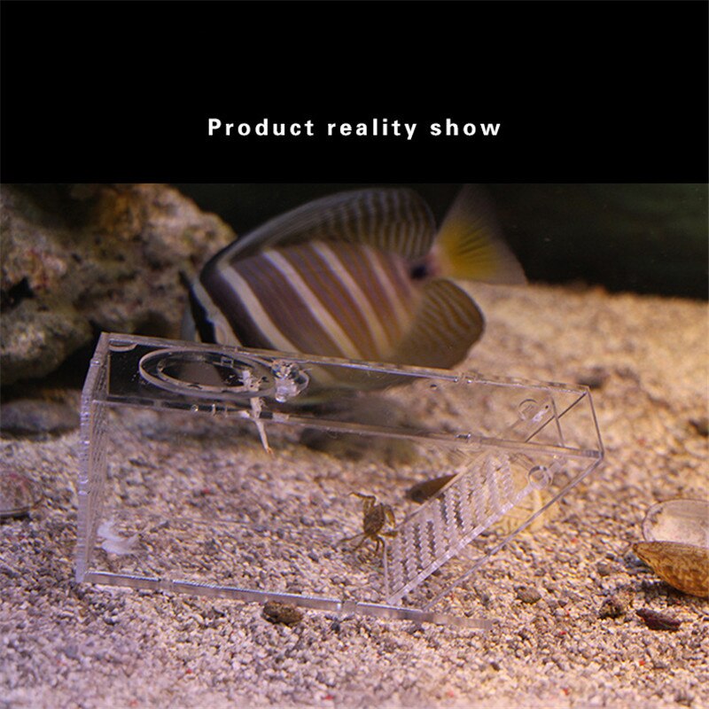 Acrylic Clear Aquarium Shrimps Crabs Trap Box One-Way Valve Fish Tank Supplies