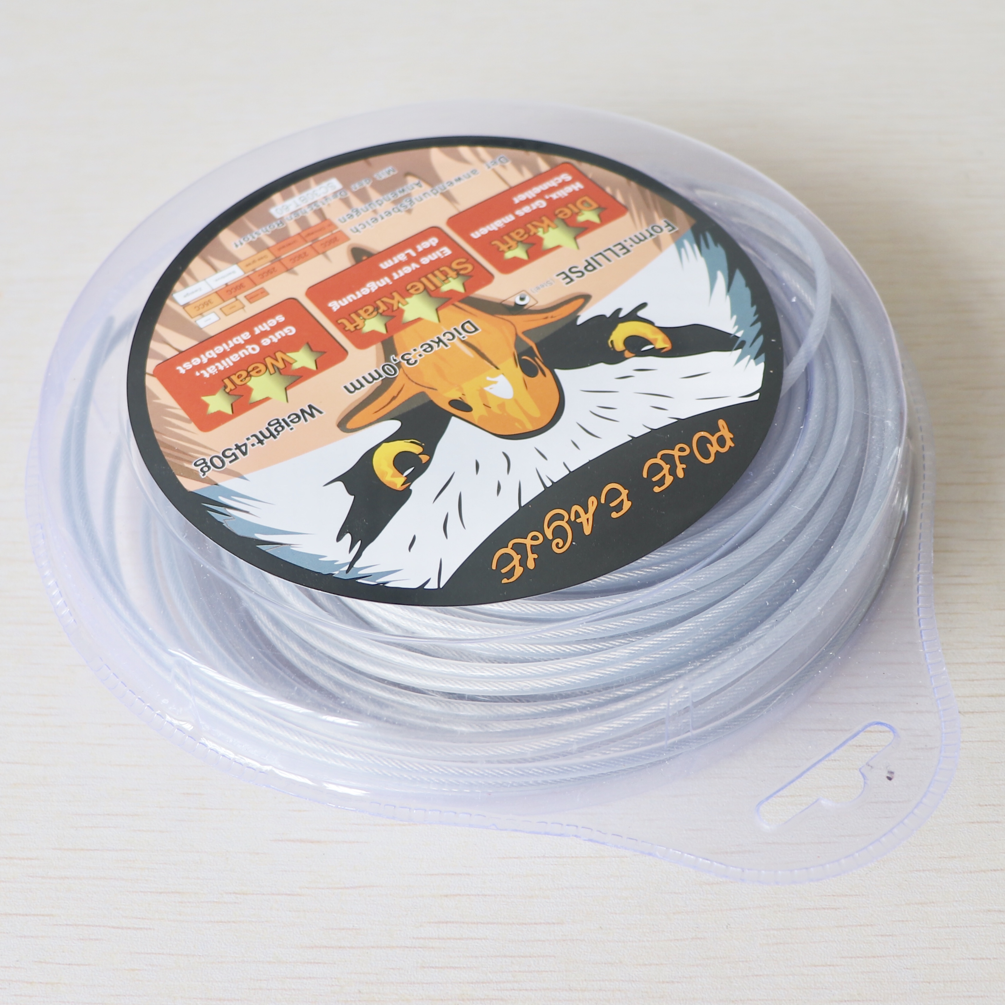 3.0mm 450g trimmer wire wire line græstrimmer line indvendigt med stålwire, buskrydder nylon line til haveværktøjsdele