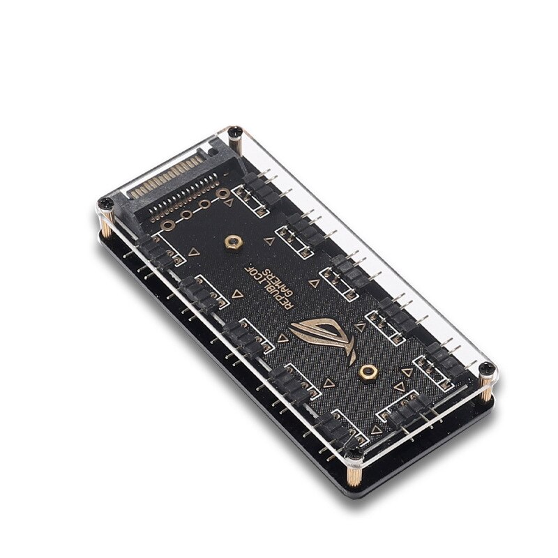 12V 4pin RGB AURA 5V 3 pin ARGB RGBW Cable Splitter Hub Case w/ Tape & Extension Cable Adapter LED Strip Light PC RGB Fan Cooler