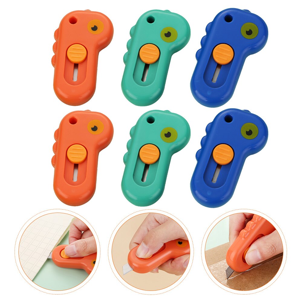 6Pcs Portable Box Cutters Multi-function Box Openers Adorable Paper Cutters Craft Supply: Default Title
