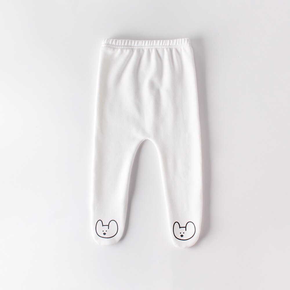 Orso bello Del bambino Delle Ghette Nuovo Autunno Inverno infantile Del bambino Calze di Cotone Del bambino Del bambino Delle Ragazze Dei Ragazzi gambali I Pantaloni Dei Capretti Childern Pantaloni: bianca / 6m