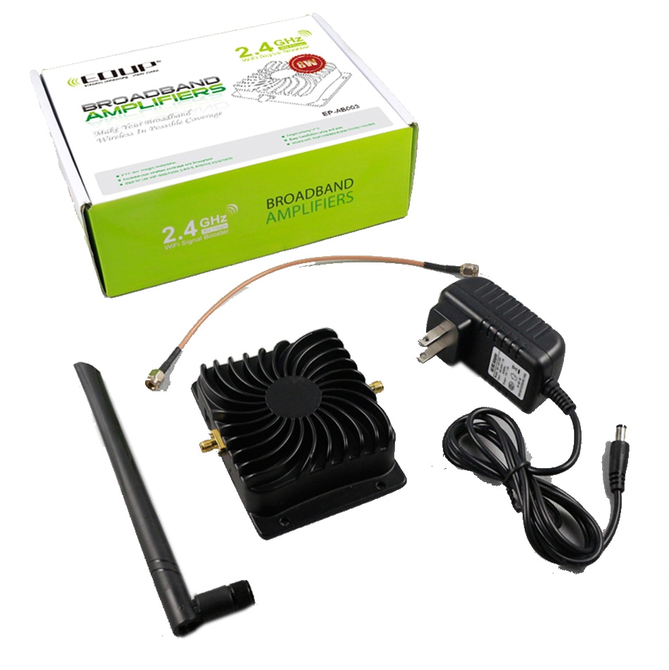 Edup trådløs wifi forstærker power booster til trådløs router signal booster repeater bredbånd 2.4 ghz 8w ep -ab003