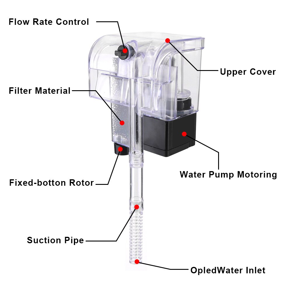 3 In 1 Externe Aquarium Filter Mini Water Pompen Zuurstof Dompelpomp Waterzuiveraar Voor Aquarium Aquarium Filter