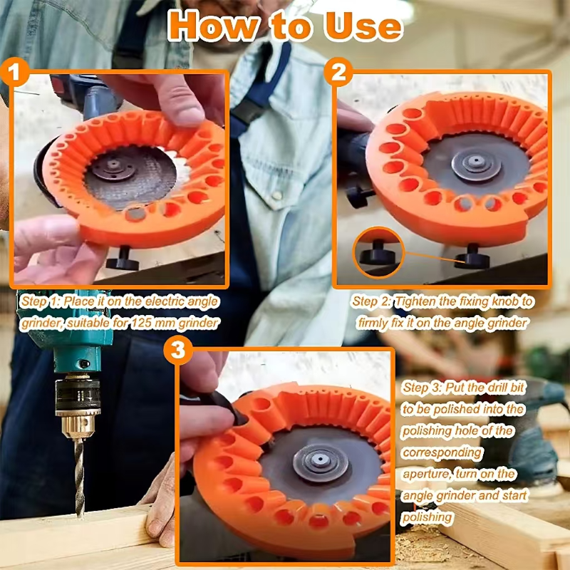 Herramienta de taladro de afilado, producto, utilidades de alto rendimiento, amoladora angular de 125mm, piezas de herramientas alimentadas para brocas de 2-13mm,